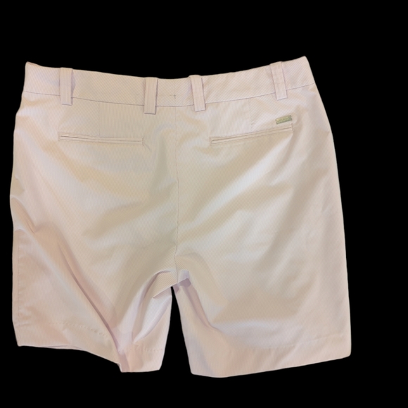 Abacus women's long pink and white stripe shorts. Size 10. - Picture 2 of 8